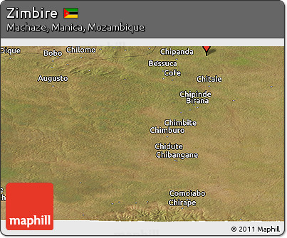 Satellite Panoramic Map of Zimbire