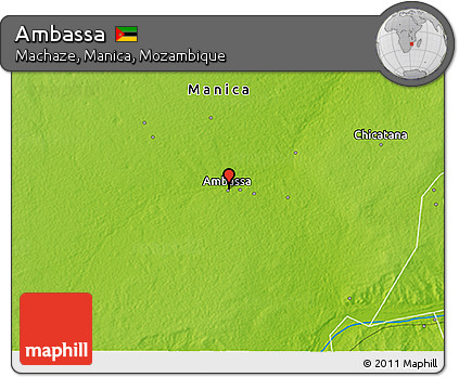 Physical 3D Map of Ambassa