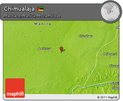 Physical 3D Map of Chimualaja