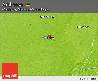 Physical 3D Map of Ambassa