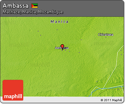 Physical 3D Map of Ambassa
