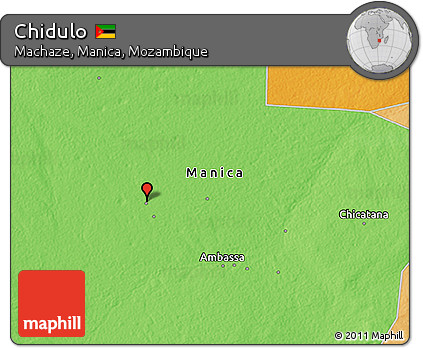 Political 3D Map of Chidulo