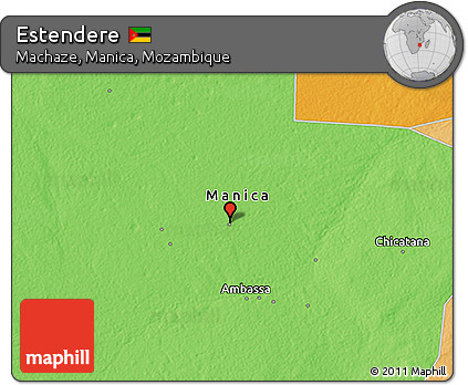 Political 3D Map of Estendere