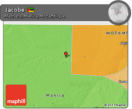 Political 3D Map of Jacobe