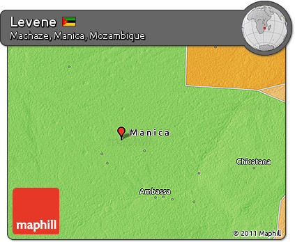 Political 3D Map of Levene