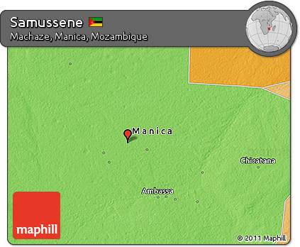 Political 3D Map of Samussene