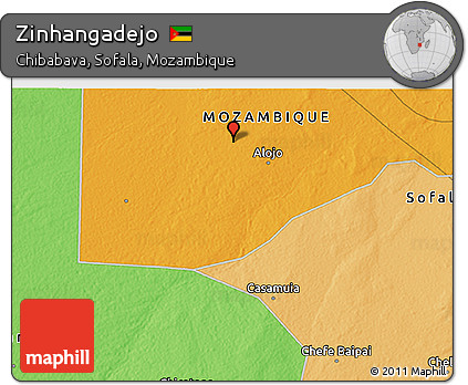 Political 3D Map of Zinhangadejo