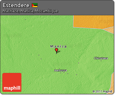 Political 3D Map of Estendere