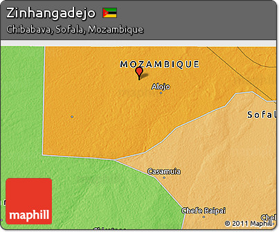 Political 3D Map of Zinhangadejo