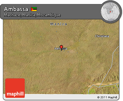 Satellite 3D Map of Ambassa