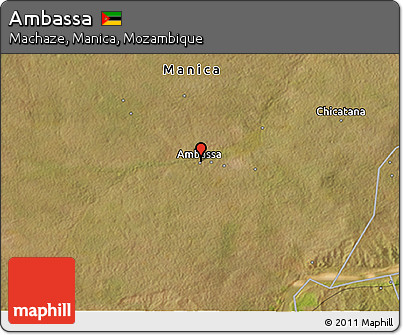 Satellite 3D Map of Ambassa