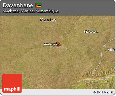 Satellite 3D Map of Davanhane
