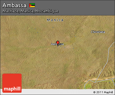 Satellite 3D Map of Ambassa