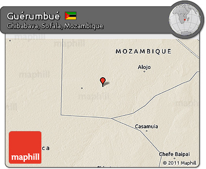 Shaded Relief 3D Map of Guérumbué