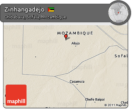 Shaded Relief 3D Map of Zinhangadejo