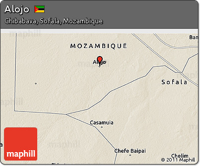 Shaded Relief 3D Map of Alojo