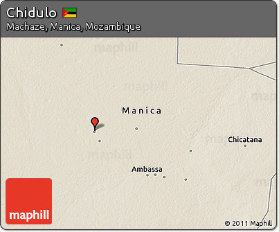 Shaded Relief 3D Map of Chidulo