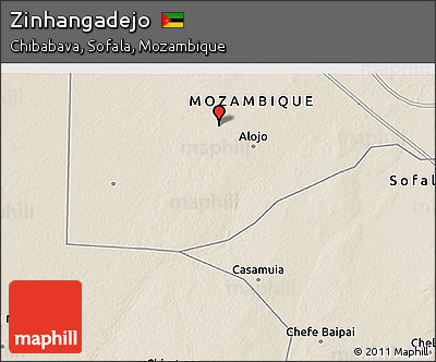Shaded Relief 3D Map of Zinhangadejo