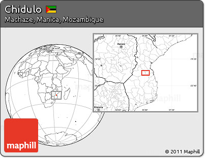 Blank Location Map of Chidulo