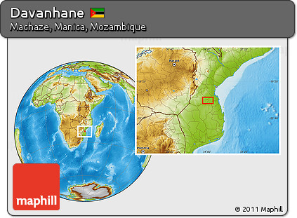 Physical Location Map of Davanhane