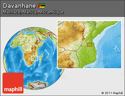 Physical Location Map of Davanhane