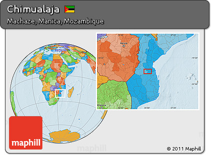 Political Location Map of Chimualaja