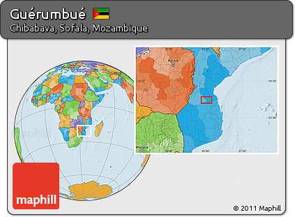 Political Location Map of Guérumbué