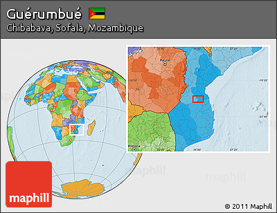 Political Location Map of Guérumbué