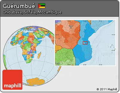 Political Location Map of Guérumbué
