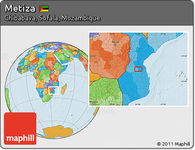 Political Location Map of Metiza