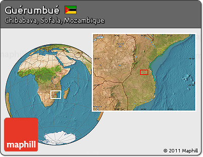 Satellite Location Map of Guérumbué