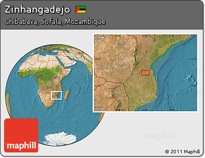 Satellite Location Map of Zinhangadejo