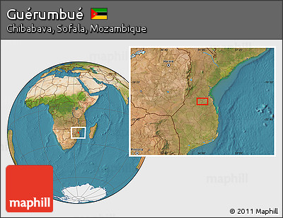 Satellite Location Map of Guérumbué
