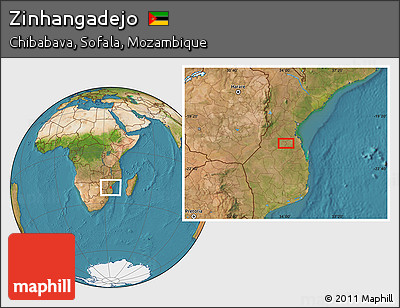 Satellite Location Map of Zinhangadejo