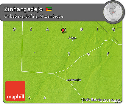 Physical Map of Zinhangadejo
