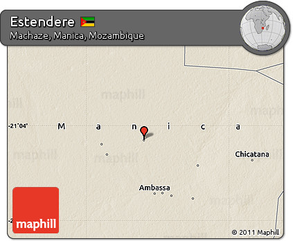 Shaded Relief Map of Estendere