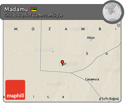 Shaded Relief Map of Madamu