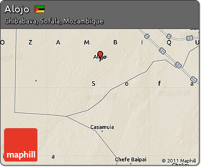 Shaded Relief Map of Alojo