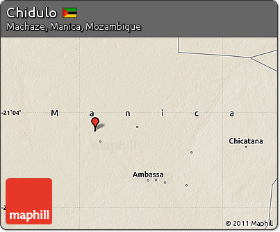 Shaded Relief Map of Chidulo