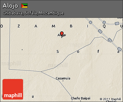 Shaded Relief Map of Alojo