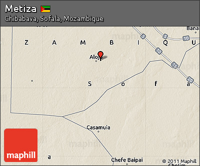 Shaded Relief Map of Metiza