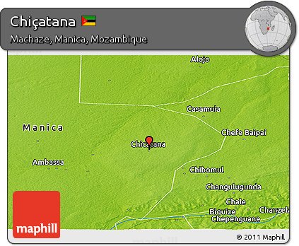 Physical Panoramic Map of Chiçatana