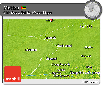 Physical Panoramic Map of Metiza