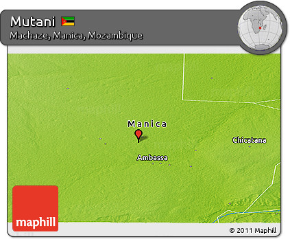 Physical Panoramic Map of Mutani