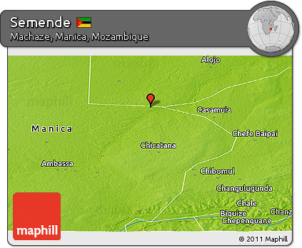 Physical Panoramic Map of Semende