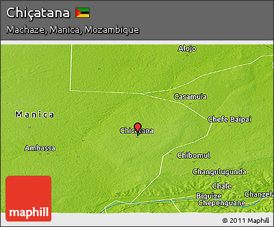 Physical Panoramic Map of Chiçatana