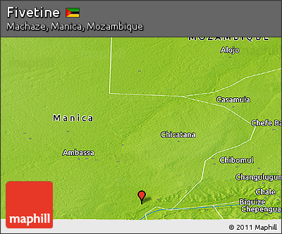 Physical Panoramic Map of Fivetine