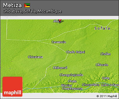 Physical Panoramic Map of Metiza