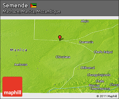 Physical Panoramic Map of Semende