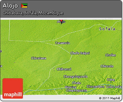 Physical Panoramic Map of Alojo